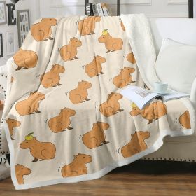Capybaras Blanket Gift for Girls Boys Kids Animals Lovers Soft Flannel Blankets Cutes Capybara Cozy Throws