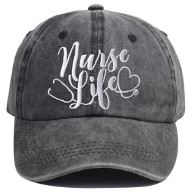 2pcs Nurse Life Hat For Women Men, Adjustable Embroidered Wash Cotton Baseball Cap (Option: 1pcs)