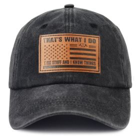 2pcs I FIX Black Hat For Men Women, Adjustable Embroidered Wash Cotton Baseball Cap (Option: 1pcs)