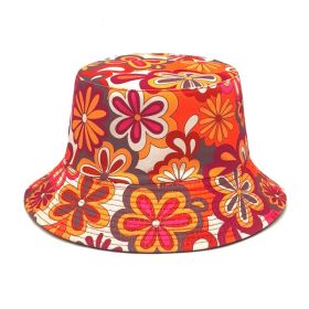Fashion Sun-proof Sun-proof Women's Face-looking Small Ins Outdoor Bucket Hat (Option: Flowers-M)