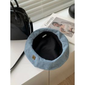 New C-letter Japanese Versatile Cowboy Beret (Option: Light denim)