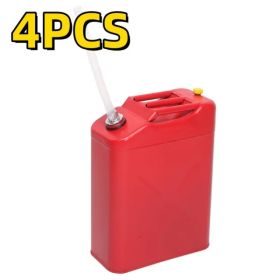 4PCS 20L Standard Cold-rolled Plate Petrol Can Gasoline Bucket With Oil Pipe Red (Option: Defaulttitle)