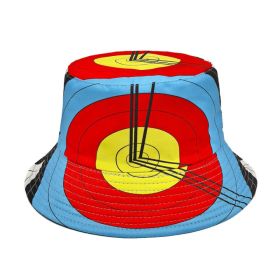 Archery Target Clock Pattern Bucket Hat Double-sided Wear (Option: Archery Target Clock-M)