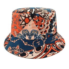 Geometric Bucket Hat Color Matching Printing Double-sided Wear Bucket Hat (Option: 1color-M)