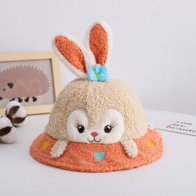 Kids Rabbit Ear Bucket Hat-Beige 4983 (Option: 6926398634983)