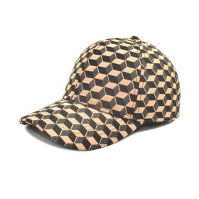 Women's Spring And Autumn Korean Style Japanese Style Trendy Chessboard Plaid Baseball Cap (Option: Khaki-M)
