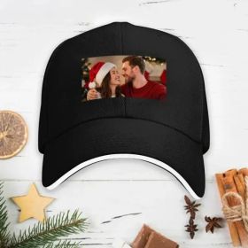 Custom Hat Photo Upload Christmas Theme National Flag Design - One Size Must Upload The Image (Option: Black)