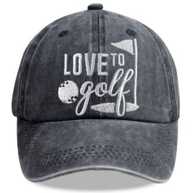 2pcs Golf Hats For Men Women, Golf Gifts For Mom Dad, Adjustable Embroidered Wash Cotton Baseball Cap (Option: 1pcs)