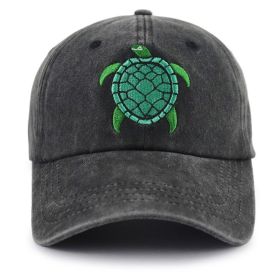2pcs Sea Turtle Hat For Women Men, Funny Adjustable Embroidered Wild Animals Baseball Cap (Option: 1pcs)