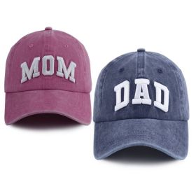 Set Of 2 Pcs Mom And Dad Hats, New Parents Gifts For Couples, Mama Papa Baseball Caps, Fathers Mothers Day Christmas Birthday Gift For Women, Men (Option: 2pcs)