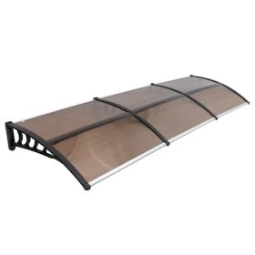 HT-300 X 100 Household Application Door & Window Rain Cover Eaves Brown Board & Black Holder (Option: Defaulttitle)