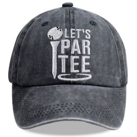2pcs Golf Gifts Hats Par Tee Hats For Men Women, Adjustable Embroidered Wash Cotton Baseball Cap (Option: 1pcs)