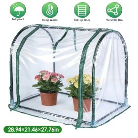 28.94" X 21.46" X 27.76" Tabletop Mini Greenhouse Portable Greenhouse For Spring Indoor Outdoor Garden Tent For Seed Starting Plant Protection Ga (Option: Green)