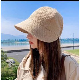 Ins Women's Sun Protection Hat Sunshade Four Seasons Adjustable (Option: Khaki-Free Size)