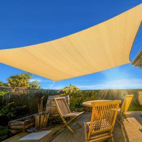 6'X8' Sand-colored HDPE Sunshade Sail (Option: Defaulttitle)