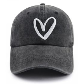 2PCS Love Heart Embroidered Baseball Cap Adjustable Unisex Dad Hat Cute Valentine's Day Birthday Honeymoon Gifts For Girlfriend Boyfriend (Option: 1pcs)