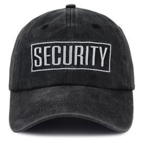 Security Hats For Men Women Security Accessories Baseball Cap (Option: Black)