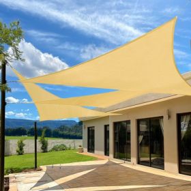 12'X12'X12' Sand HDPE Sunshade Sail (Option: Defaulttitle)